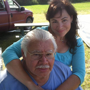 Angeline Boulley with her dad