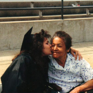 Angeline Boulley with family at graduation
