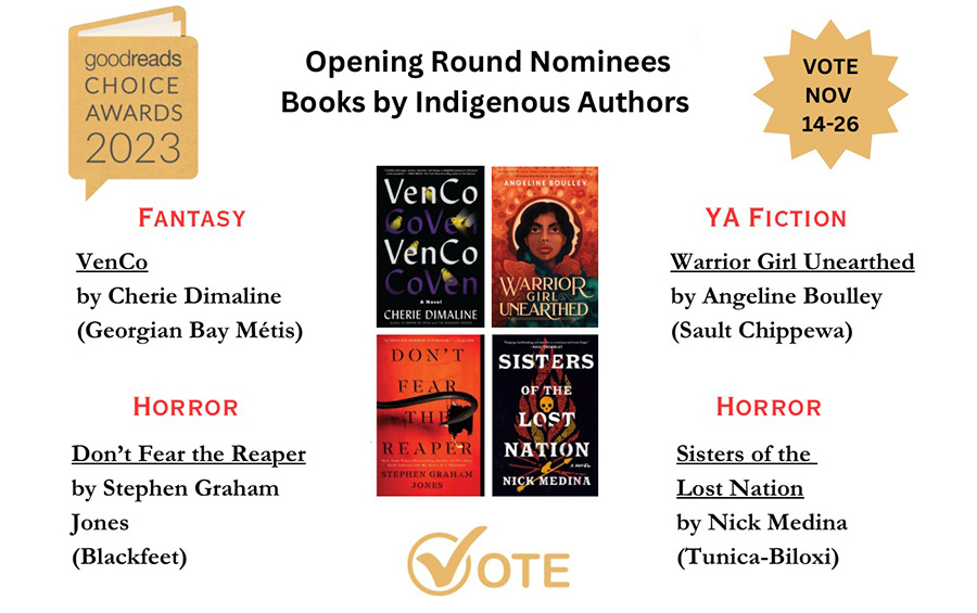 GoodReads Choice Awards Indigenous Authors